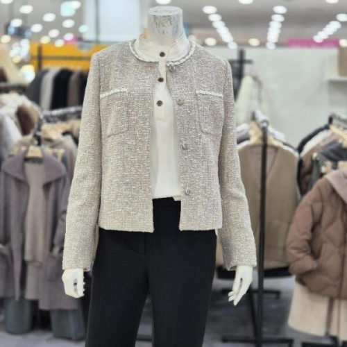 레노마레이디스 sh06 트위드 라운드 넥 자켓 트위드 라운드 넥 자켓 R2H11WJK03