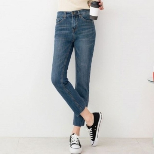 YAN 청바지 워싱 하이웨스트 밑단 7z5 커팅 여자청바_19948325_667501