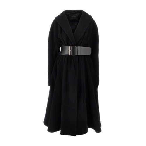 발렌시아가 울 블렌드 숄 칼라 벨티드 코트 850600 TKU04 1000