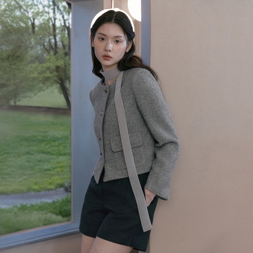 잇미샤 여성 쉬폰 타이 트위드 자켓 ITQ2ZJK700