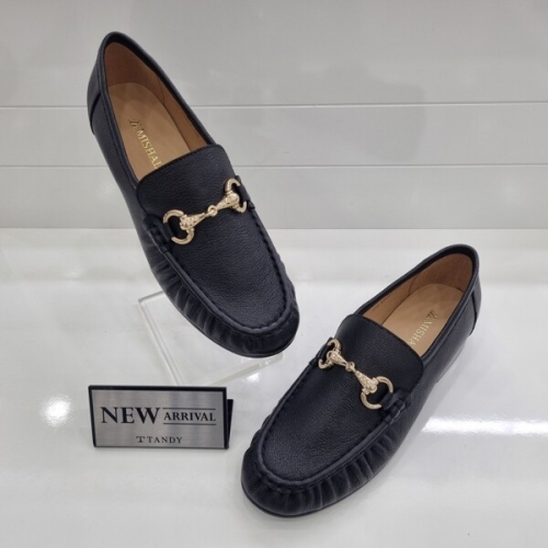 탠디 미셸by 여성 3CM 골드 비트 장식 포인트 로퍼 IC_X25227B