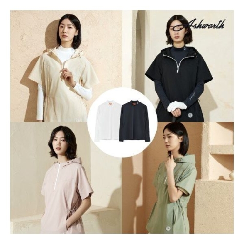 애시워스 최신상 여성 아노락 세트 3종 반팔 1 +베이스레이어 2 435250Moony