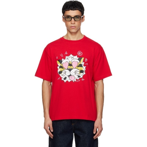 겐조 레드 파리 와일드 타이거 오버사이즈 티셔츠 261387M213009