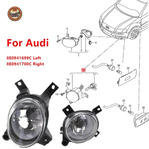아우디  전면 안개등 LED/할로겐 안개등 헤드라이트 운전 램프 A4 S4 Avant B7 2005-2008 8E0941699C 8..
