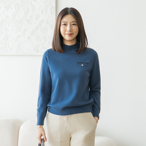 마담4060 엄마옷 세렌반폴라 여성 데일리 니트-RKN2601016