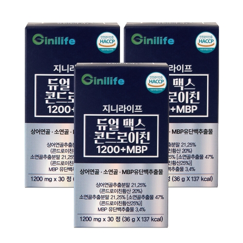 지니트레저 지니라이프 듀얼 맥스 콘드로이친 1200+MBP 30정