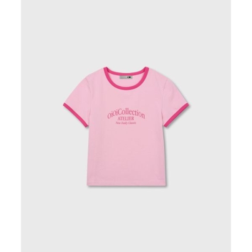 아뜰리에 OIOI COLLECTION 링거 티셔츠 핑크 343212Moony