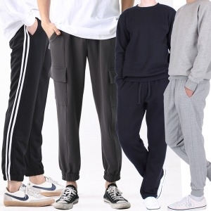 WANNASHOP 특양면 무지 트레이닝 팬츠