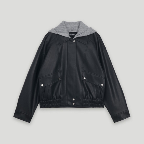 코데즈컴바인 여성 니트후드 레자점퍼 CLA-LE501W2