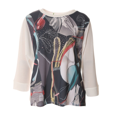 몬테밀라노 아벤나염 라글란 핫피스 티셔츠 QL406T1609A