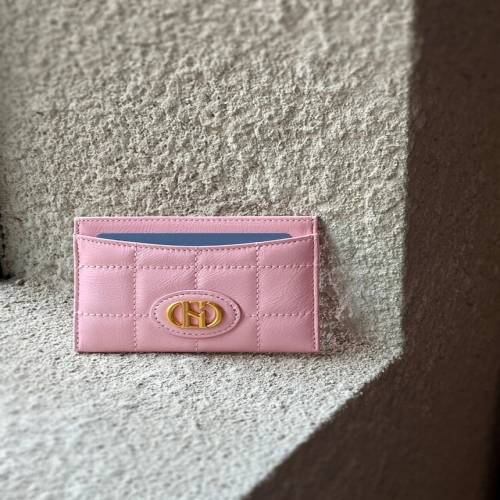 헤지스 액세서리 HIHO4F761P1 H20크링클 핑크 퀼팅 소가죽 카드지갑 슬롯