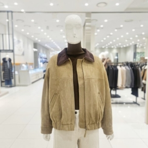 더아이잗 여성 스웨이드배색 칼라 퀼팅 점퍼 SUIS2M0JP871