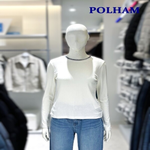 폴햄 여성 울블렌드 라운드넥 긴팔 티셔츠 PHG2TS2310 -US
