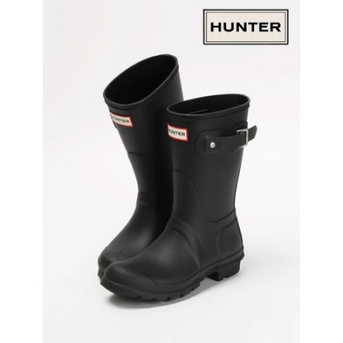 헌터 오리지널 쇼트 레인 부츠 블랙 WFS1000RMA-BLK