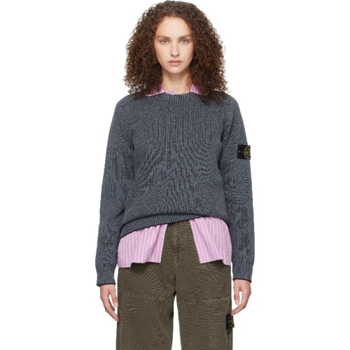 스톤아일랜드 티셔츠 그레이 5100033 코튼 부클레 스웨터 261828F096002