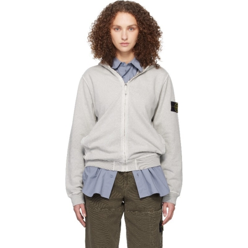 스톤아일랜드 후드 그레이 6100032 말필레 플리스 후디 261828F097003