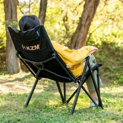 카즈미  캠핑 의자 등받이조절 낚시 접이식 의자 블랙-WFI8JS0