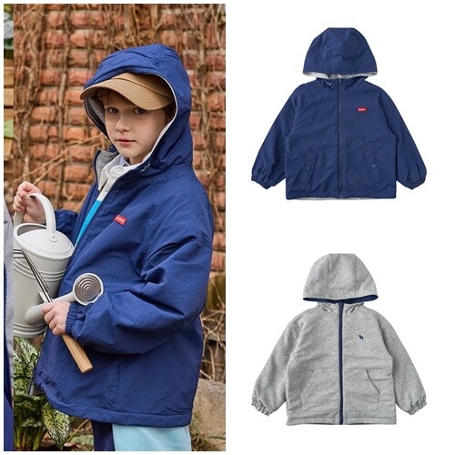 블루독 8-키즈 네이버 스포티리버시블점퍼 후드양면자켓 두 초등학생 2617511102