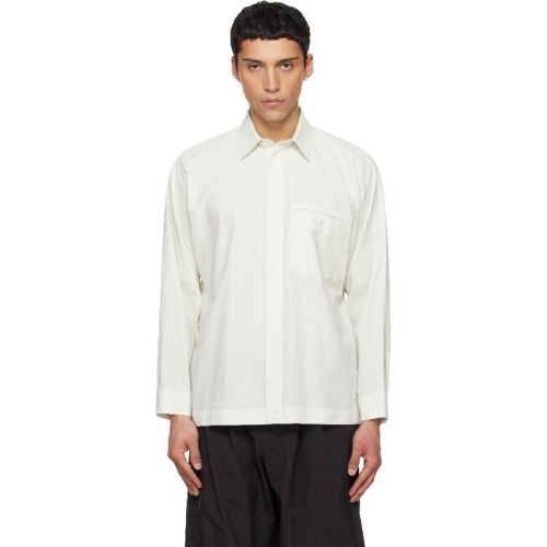 옴므 Homme Plisse Issey Miyake 남성 그린 스트림라인 셔츠 261729M192020