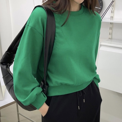 나야홍 여성 아이우먼 포에라벨컷크롭맨투맨 빅사이즈 SEX063M601