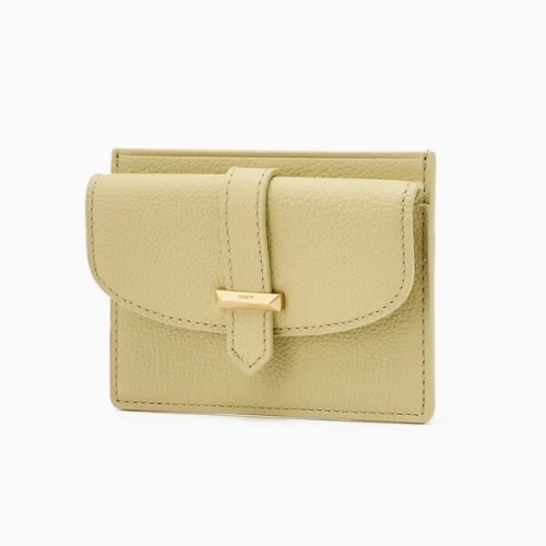 헤지스 여성 옐로우 바장식 소가죽 카드지갑 슬롯 HIHO6E277Y1