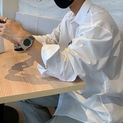 남성 2컬러 드레프트 셔츠 가볍고 소프트한 깔끔 남방 WFG5Q55