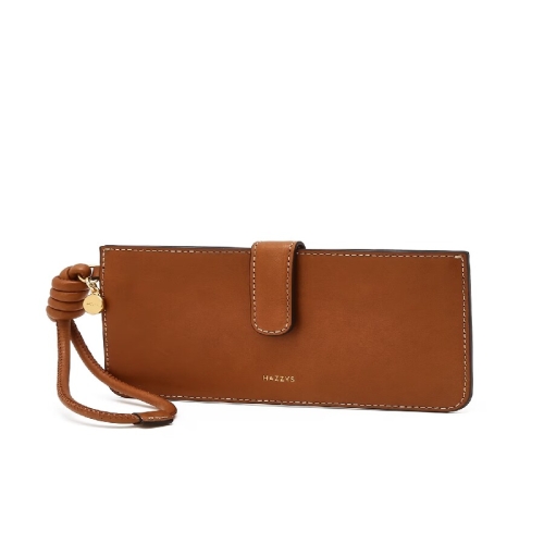 헤지스 여성 리네아 브라운 소가죽 슬림 장지갑 HIWA6E030W2