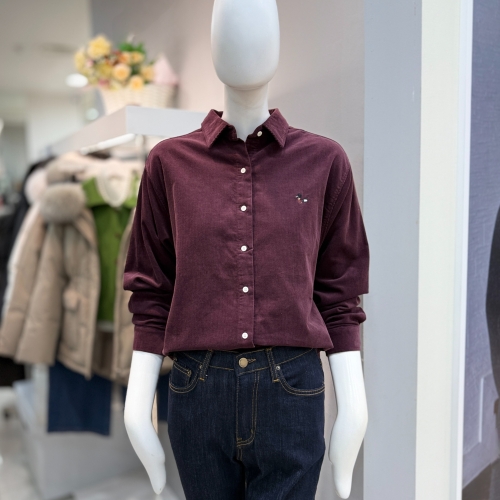 더틸버리 여성 오버핏 코듀로이 셔츠블라우스 MTRAM0BL51W