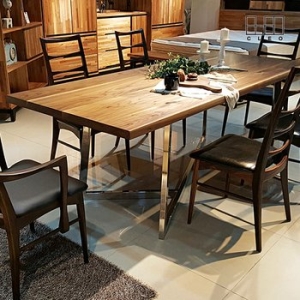 끌레오 북미산 월넛 원목 다이닝 식탁 테이블  6인용/8인용