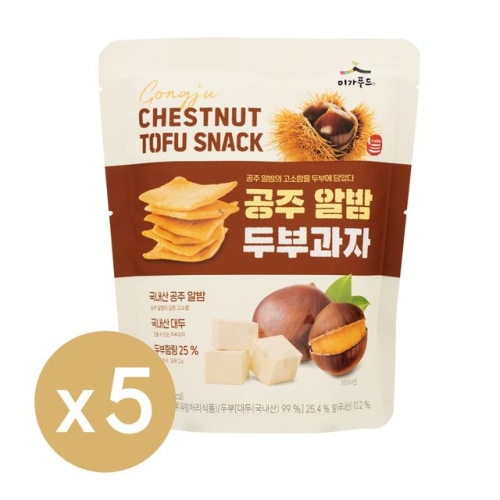 미가푸드  국산콩 공주 알밤 수제 두부과자 50g
