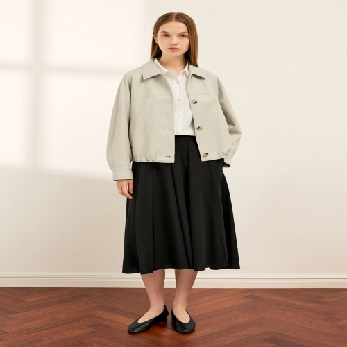 쉬즈미스 레더 카라 스트링 점퍼_SWWJPQ12020