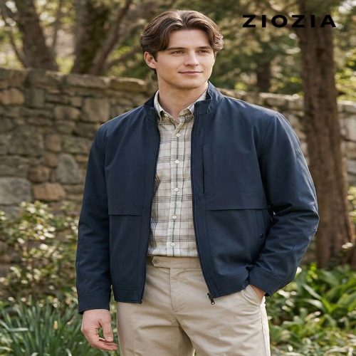 지오지아 스탠다드핏 스탠카라 자켓 ABE2JJ1102