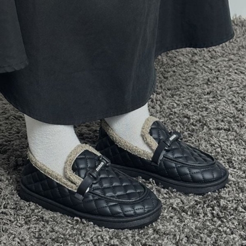 엘레강스 여성 942GHV24 2컬러 다이아 퀼팅 퍼 안감 단화