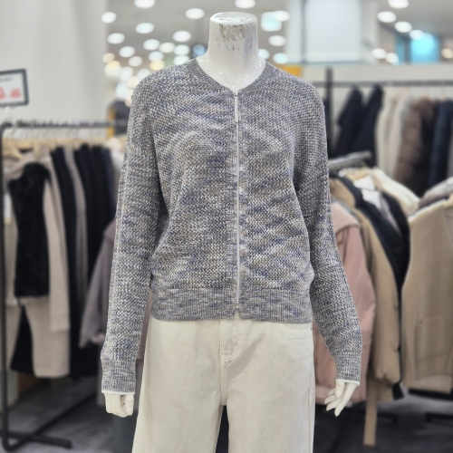 레노마레이디스 글리터 집업 니트 가디건 R2H12KCD050