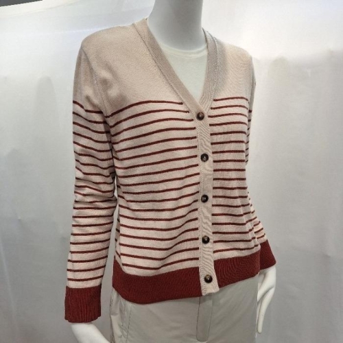 올리비아하슬러 DP01 줄무늬 니트 가디건 OHDWSW102