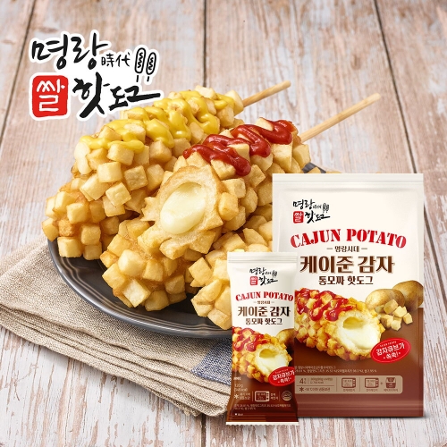 명랑핫도그  케이준 감자 통모짜 핫도그 960g