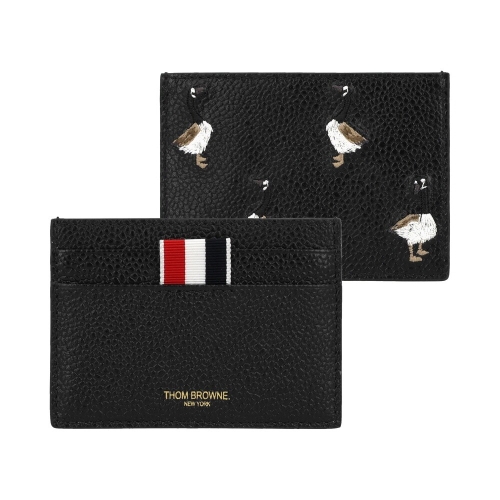 톰브라운 페블 그레인 구스 자수 삼선탭 카드지갑 UAW071A 00198 001