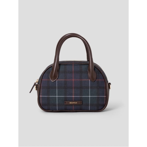 빈폴 ACC 코어체크 PVC 탑지퍼 토트백 그린 BE61D3M01M