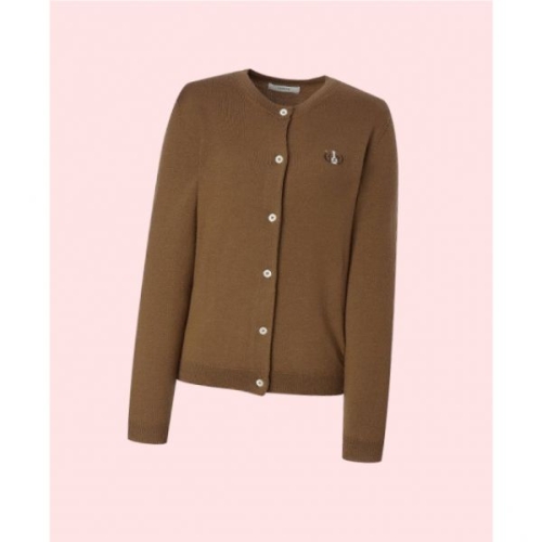 헤지스레이디스 여성 여자 우먼스 HARRY 해리 자수 라운드넥 가디건 카디건 상의 카멜 4541280