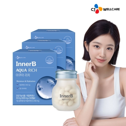 CJ웰케어 이너비 아쿠아리치 히알루론산 맥스 56캡슐