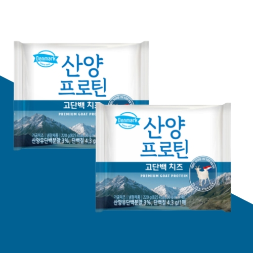 동원F&B  덴마크 산양프로틴 고단백 치즈 11매 220g