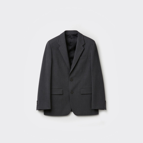 커스텀멜로우 그레이 레귤러 핏 셋업 자켓 CWJAW25601GYD