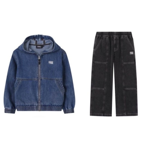 NBA키즈 NBA 데님 후드 자켓 와이드팬츠 K261DJ120D/P120P/21 35703451