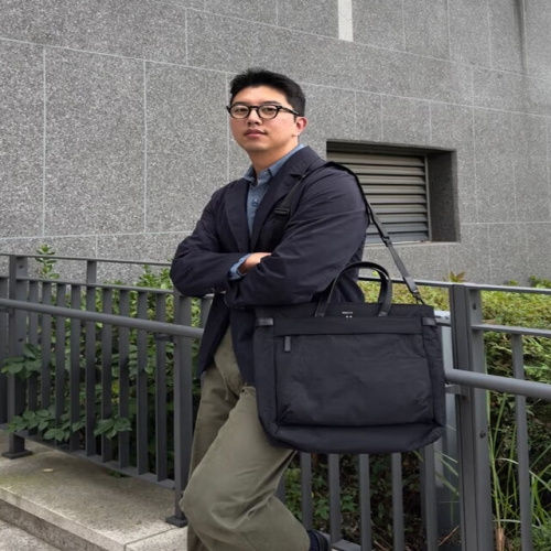 헤지스 블랙 나일론 토트백_HJBA6E330BK