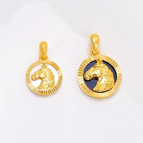 혼골드모아 골드모아 순금 [말 라운드] 펜던트 7.5g