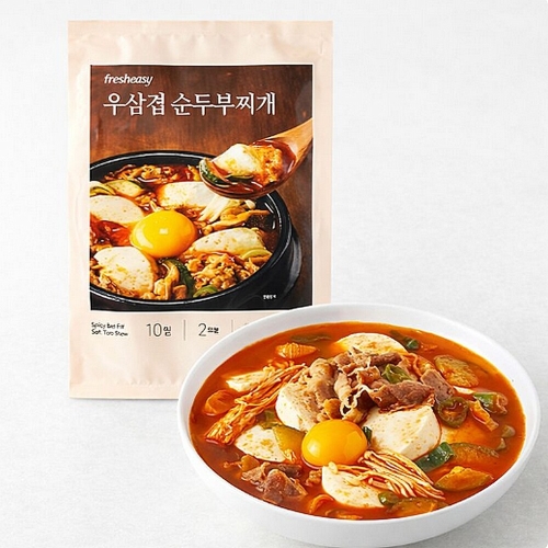 프레시지  우삼겹 순두부찌개 605g
