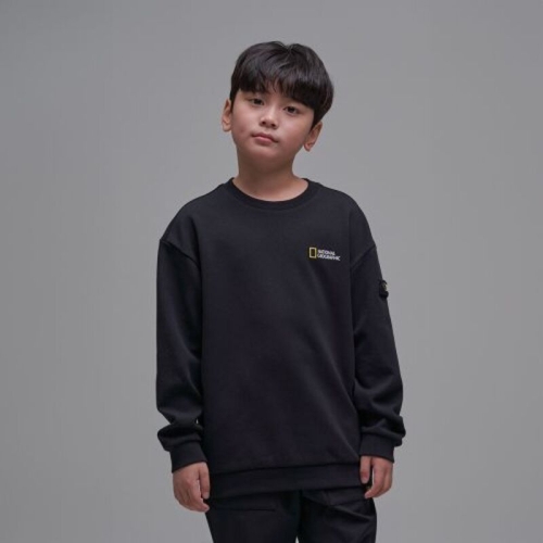 내셔널지오그래픽키즈 남녀공용 맨투맨 카본블랙 그래픽 시즌 OV6GY6R