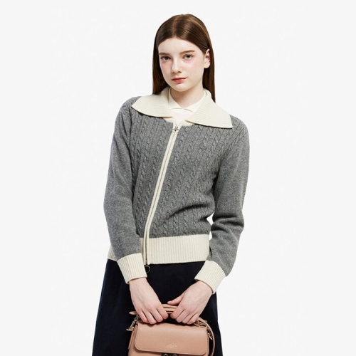 라코스테 LACOSTE 여성 케이블 집업 가디건 AF420E-55N CCA AF420E-55NCCA 4134