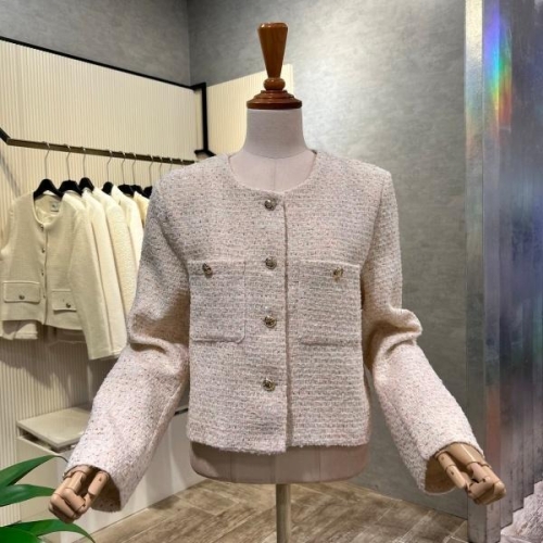 Ab.f.z AOA1ZJ03B_크롭 스팽글 트위드 자켓