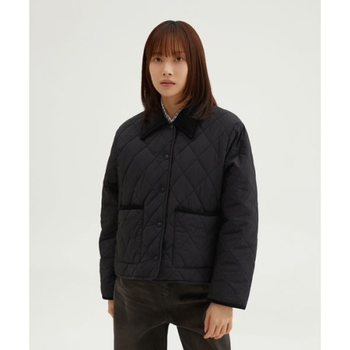 슈퍼 스파오 코듀로이 칼라 퀼팅 재킷 SPJAF4TG12